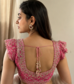 Heavy Hand-Embroidered Bridal Saree/Lehenga Blouse - Image 2