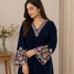 Velvet Kashmiri Style Kurta Set