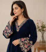 Velvet Kashmiri Style Kurta Set - Image 4