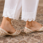 White Cotton Straight-Fit Trousers