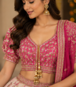 Heavy Hand-Embroidered Zardozi Bridal Blouse