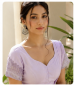 Lavender/Lilac Cotton-Silk Blouse featuring - Image 3