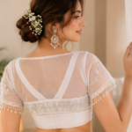 White/Ivory Sheer Net Back Blouse