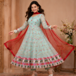 Elegant Lavender Embroidered Ethnic Set for Women | Designer Party Wear Kurta with Dupatta & Pants - Image 3
