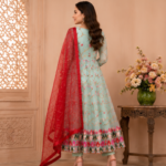 Elegant Lavender Embroidered Ethnic Set for Women | Designer Party Wear Kurta with Dupatta & Pants - Image 4