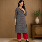Women's Printed Kurta Set | Straight Fit Kurta with Matching Bottom | Casual & Ethnic Wear