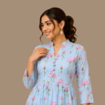 Women's Printed Kurta Set | Straight Fit Kurta with Matching Bottom | Casual & Ethnic Wear - Image 3